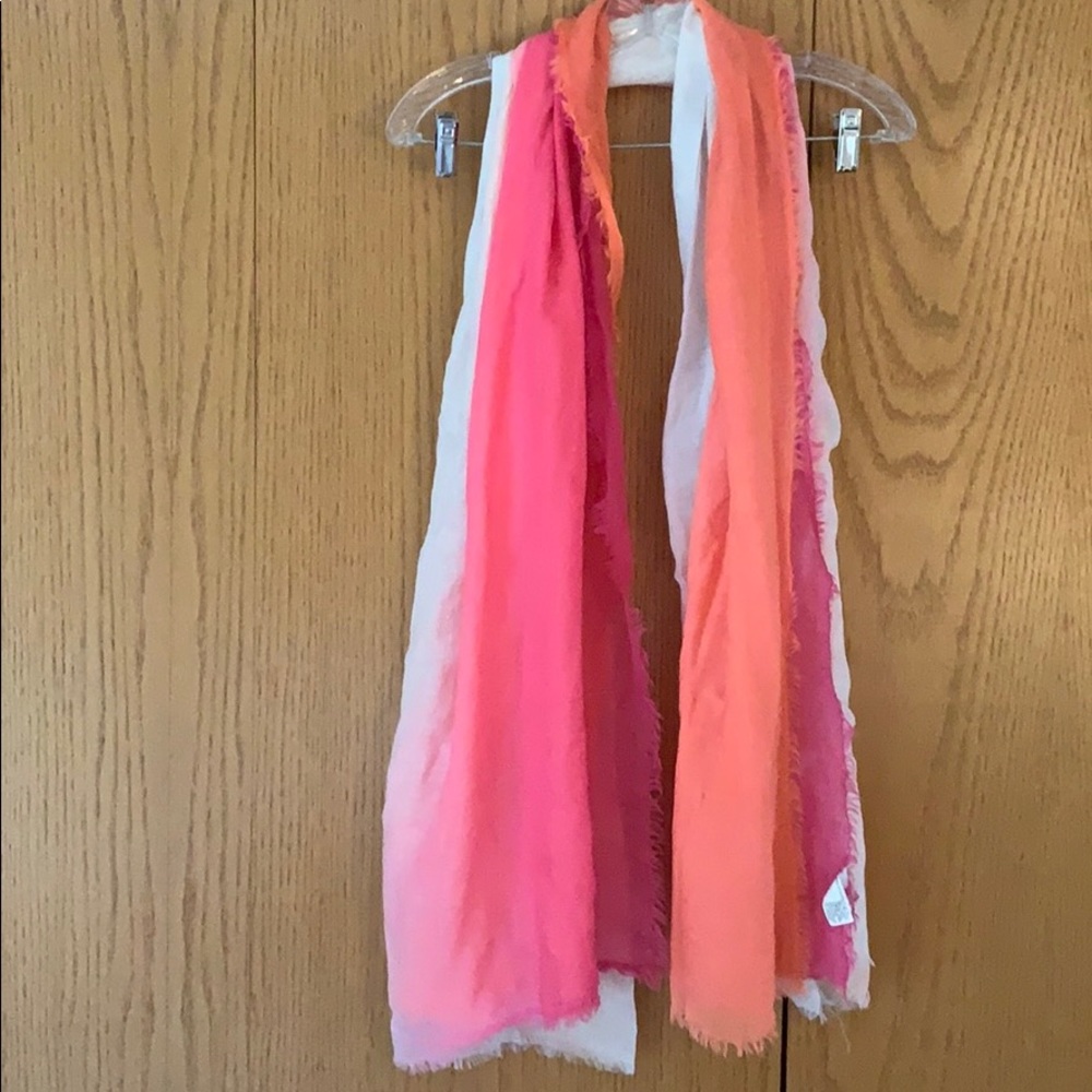 Old Navy Pink Orange and White Ombre Scarf